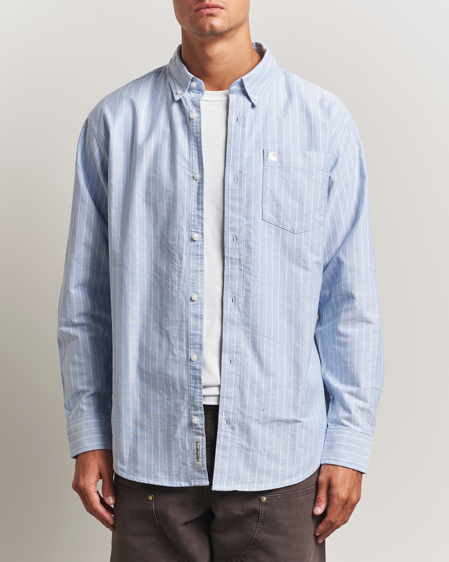 Herr | Skjortor | Carhartt WIP | Cassel Striped Oxford Blue