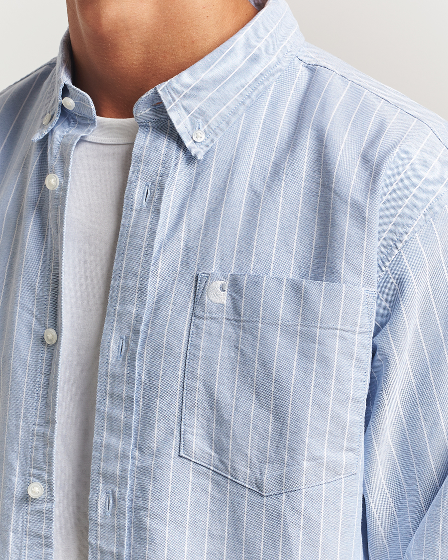 Herr | Skjortor | Carhartt WIP | Cassel Striped Oxford Blue