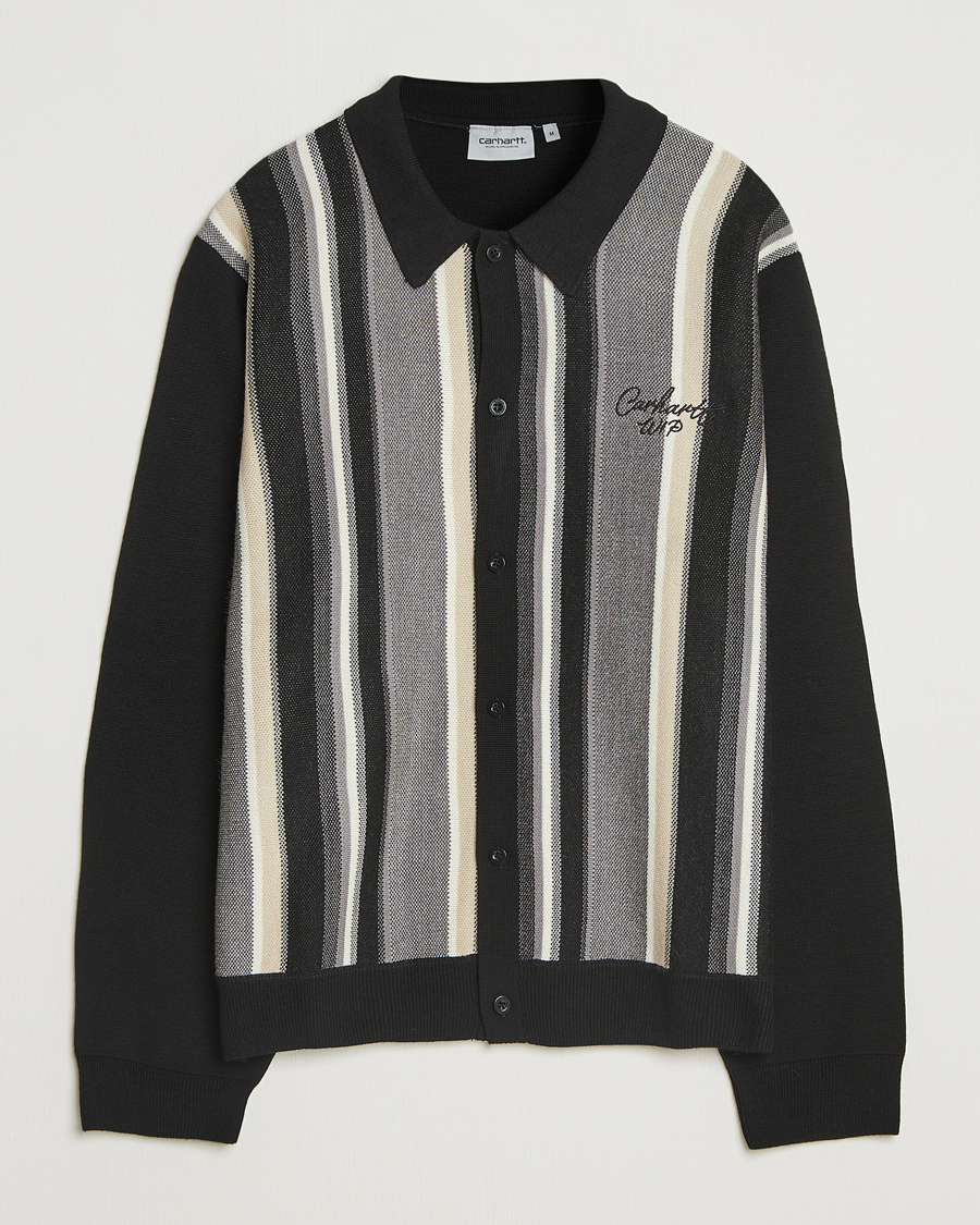 Herr | Tröjor | Carhartt WIP | Bainter Striped Cardigan Black