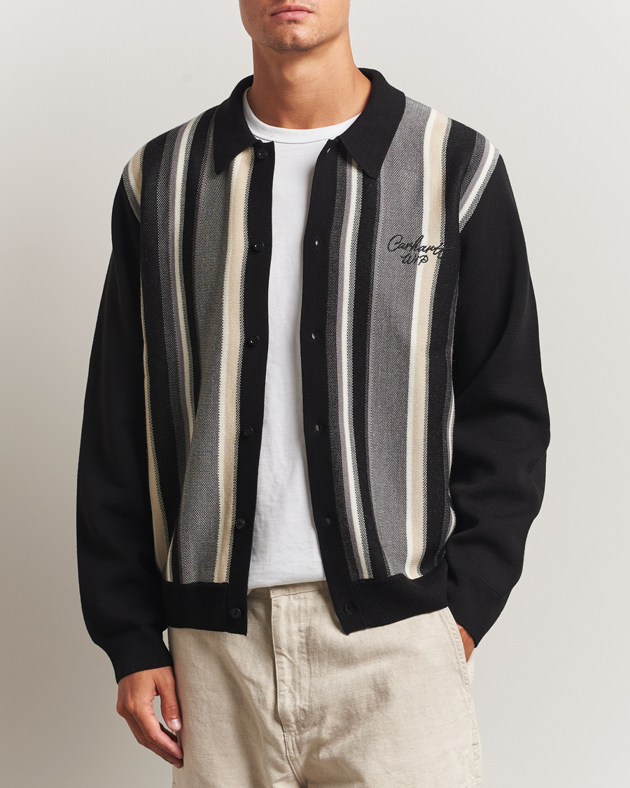 Herr | Tröjor | Carhartt WIP | Bainter Striped Cardigan Black