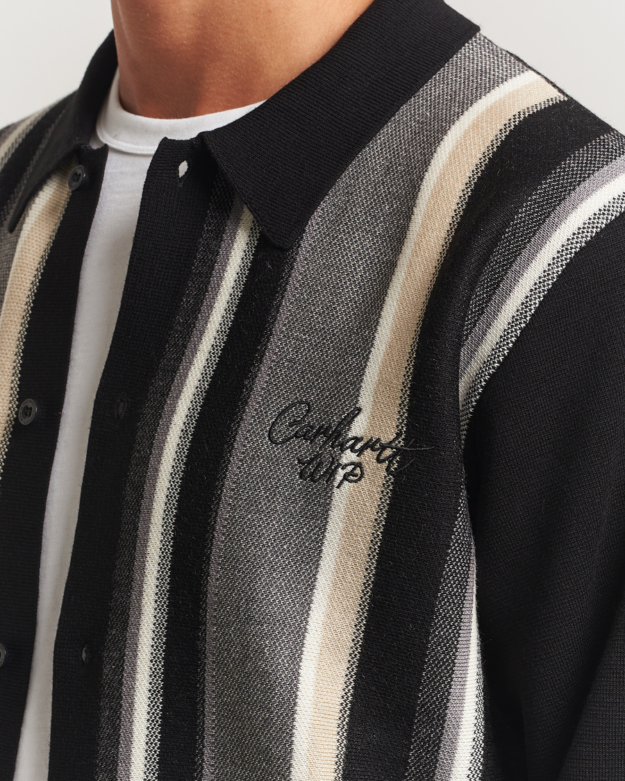 Herr | Tröjor | Carhartt WIP | Bainter Striped Cardigan Black