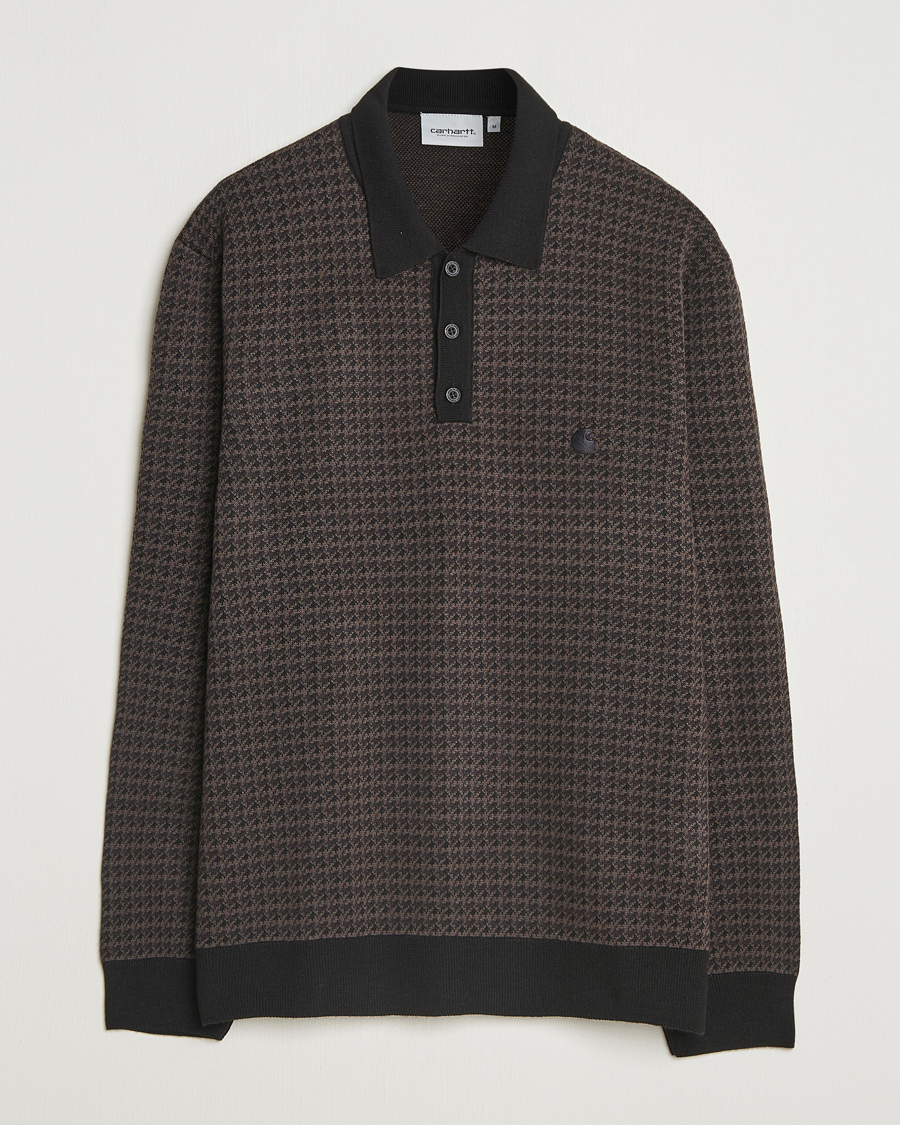 Herr | Tröjor | Carhartt WIP | Lowis Houndstooth Polo Vitola Heater