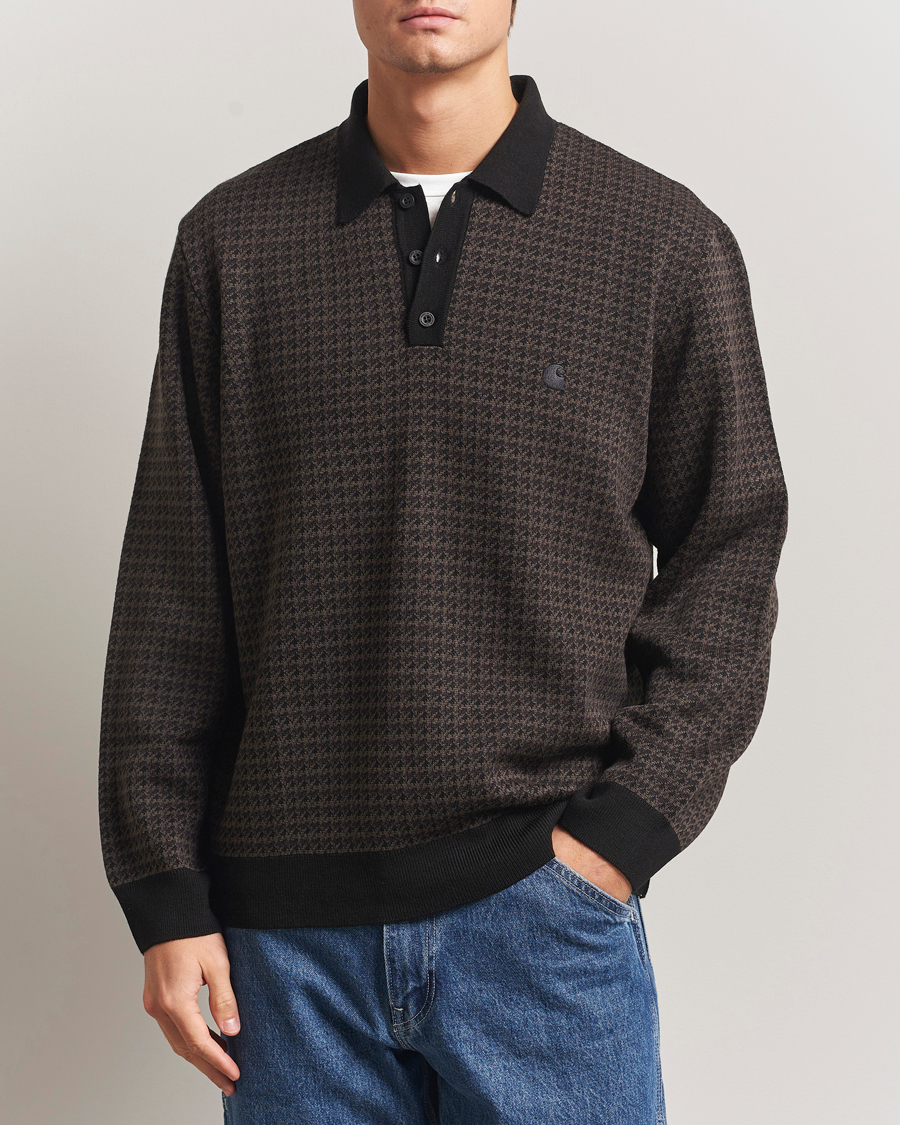 Herr | Tröjor | Carhartt WIP | Lowis Houndstooth Polo Vitola Heater
