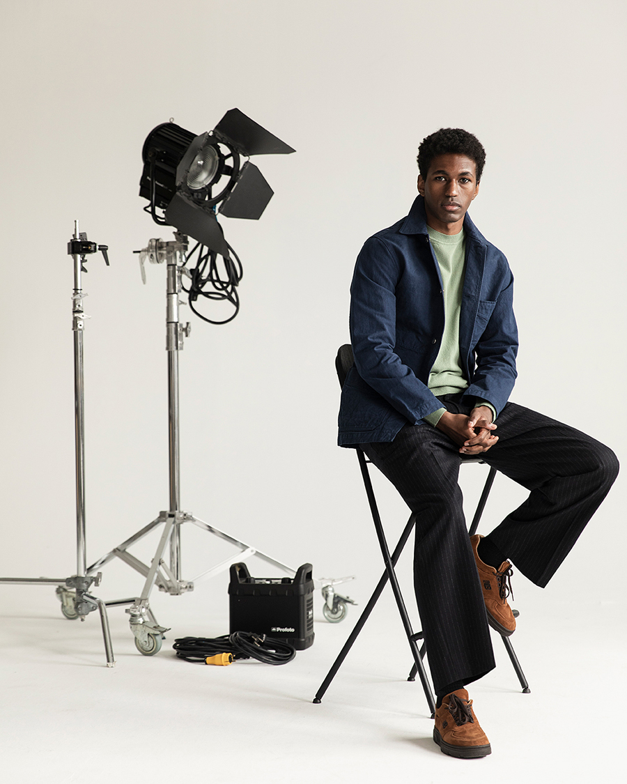 Herr | Jackor | Drake's | Duck Cotton Canvas Chore Coat Navy