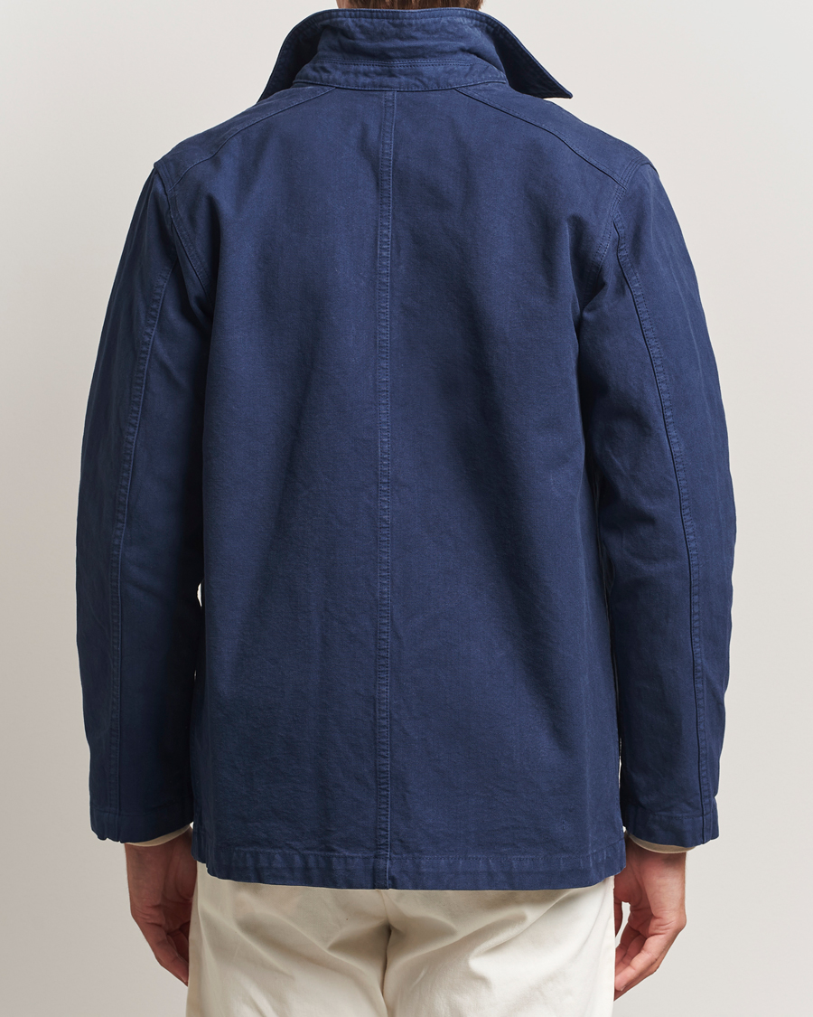Herr | Jackor | Drake's | Duck Cotton Canvas Chore Coat Navy