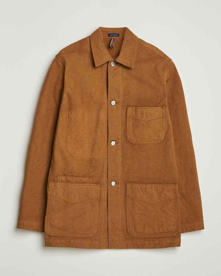 Herr | Jackor | Drake's | Duck Cotton Canvas Chore Coat Tobacco