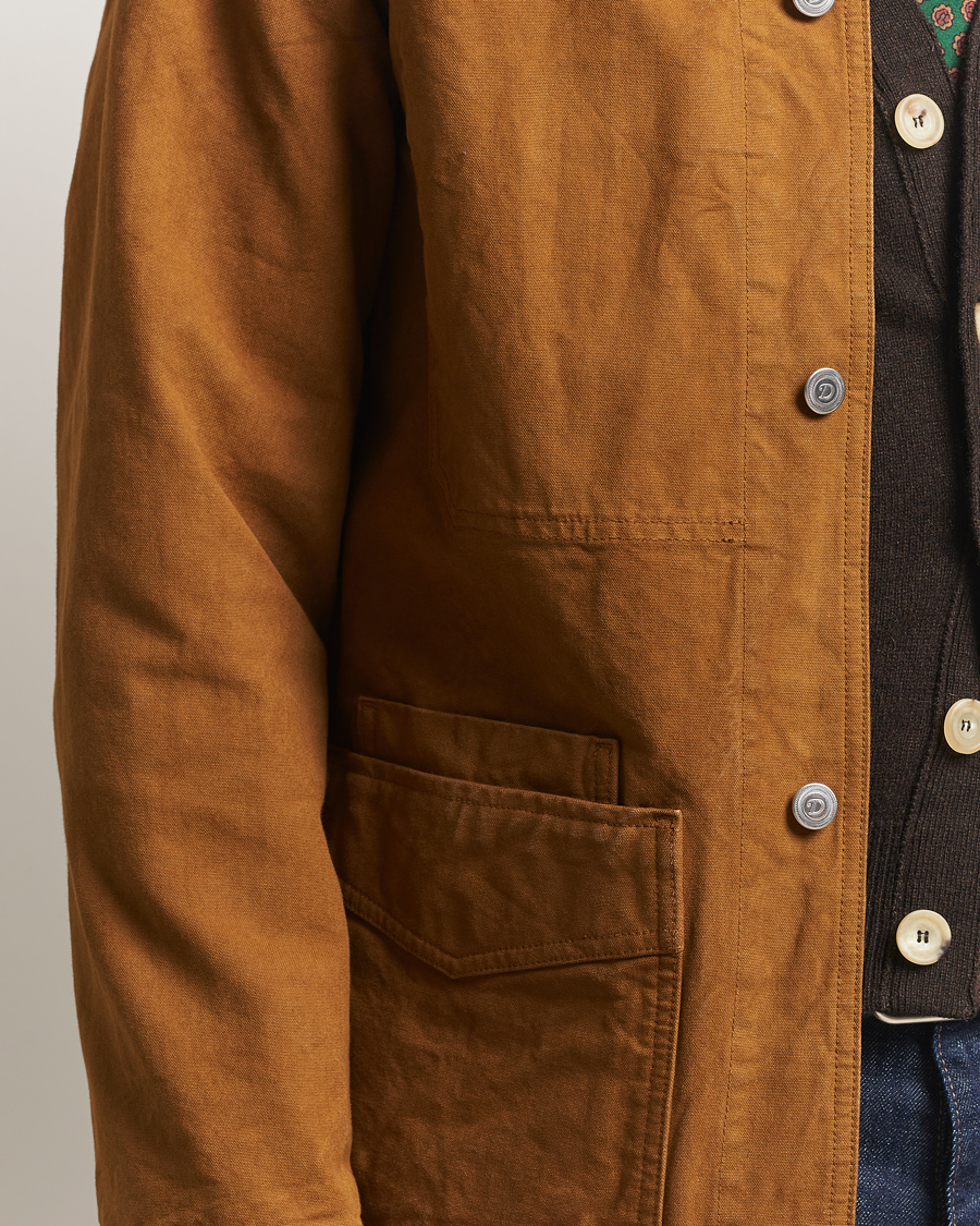 Herr | Jackor | Drake's | Duck Cotton Canvas Chore Coat Tobacco