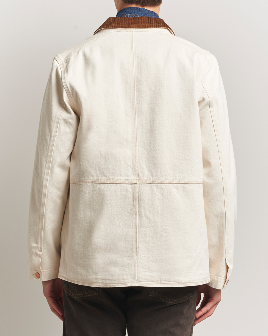 Herr | Jackor | Drake's | Denim Welder Jacket Ecru