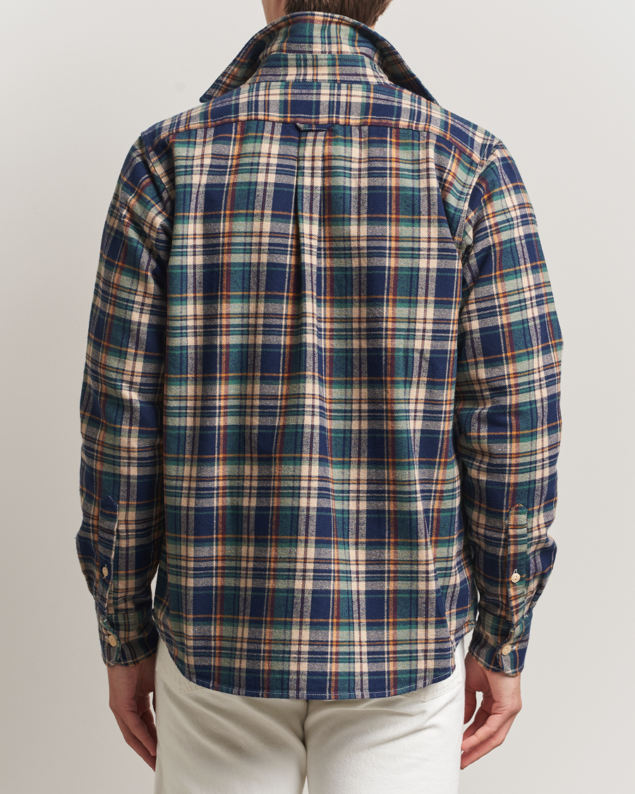 Herr | Skjortor | Drake's | Check Relaxed Block Shirt Multi