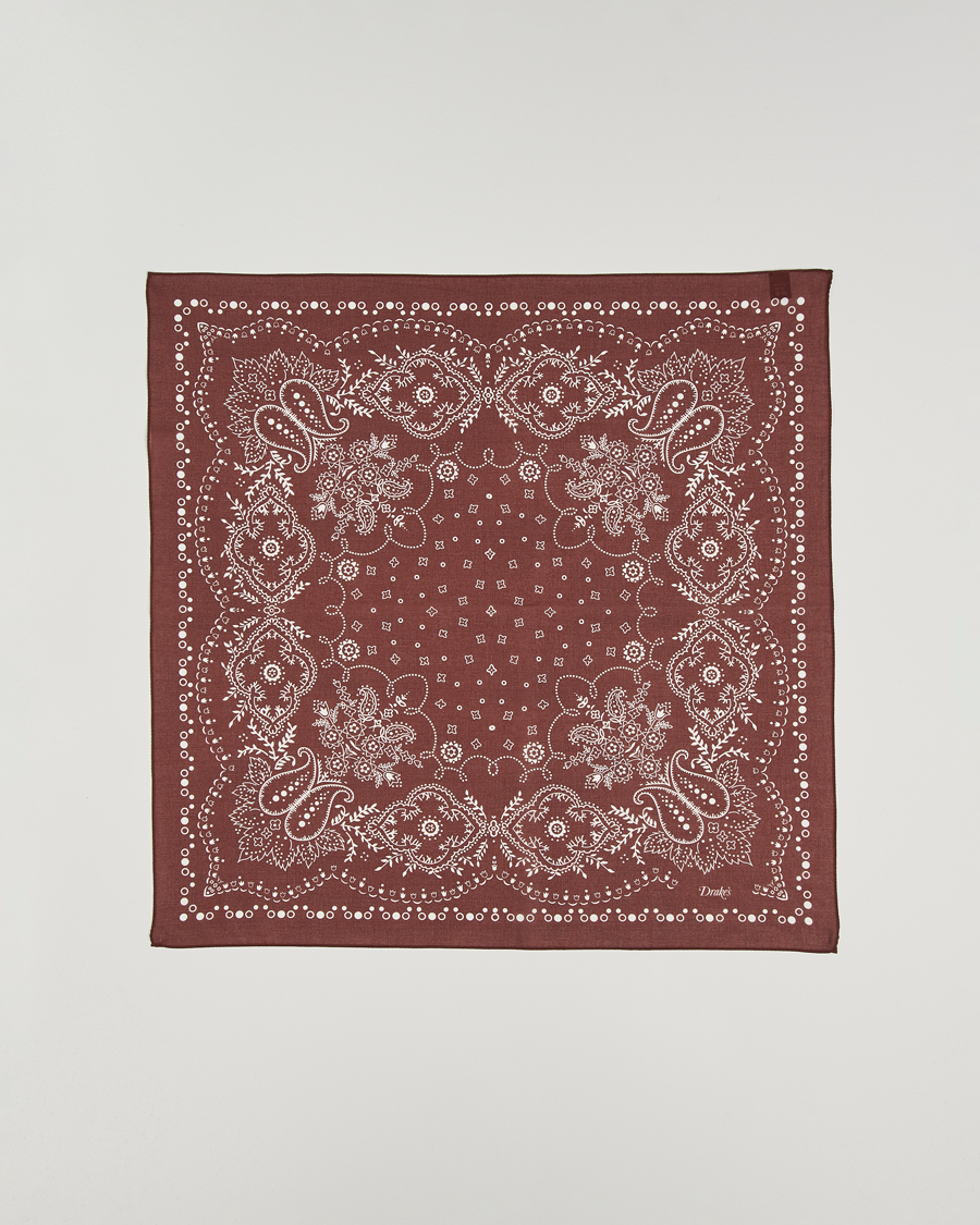 Herr | Drake's Paisley Bandana Red | Drake's | Paisley Bandana Red