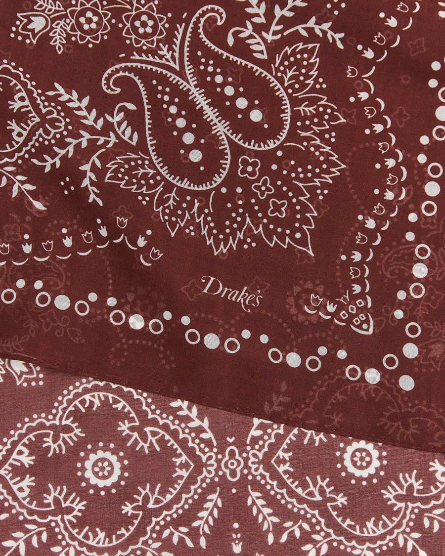 Herr | Drake's Paisley Bandana Red | Drake's | Paisley Bandana Red