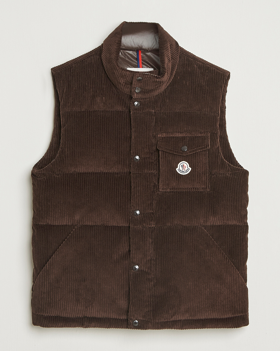 Herr | Västar | Moncler | Agen Corduroy Vest Brown