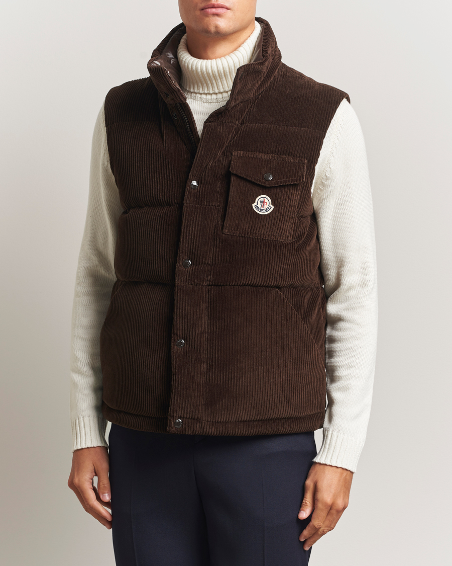 Herr | Västar | Moncler | Agen Corduroy Vest Brown
