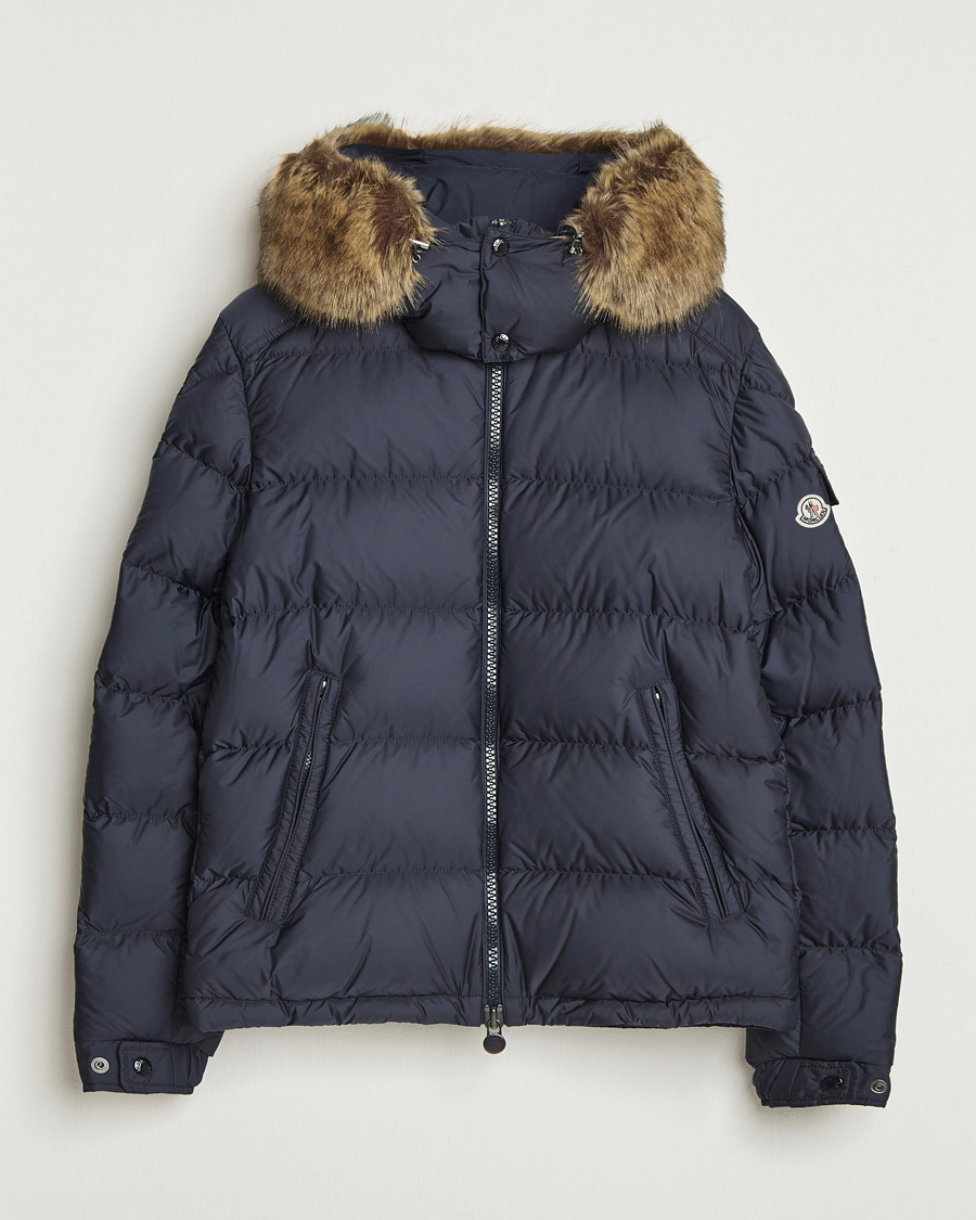 Herr | Jackor | Moncler | Maya Faux Fur Jacket Navy