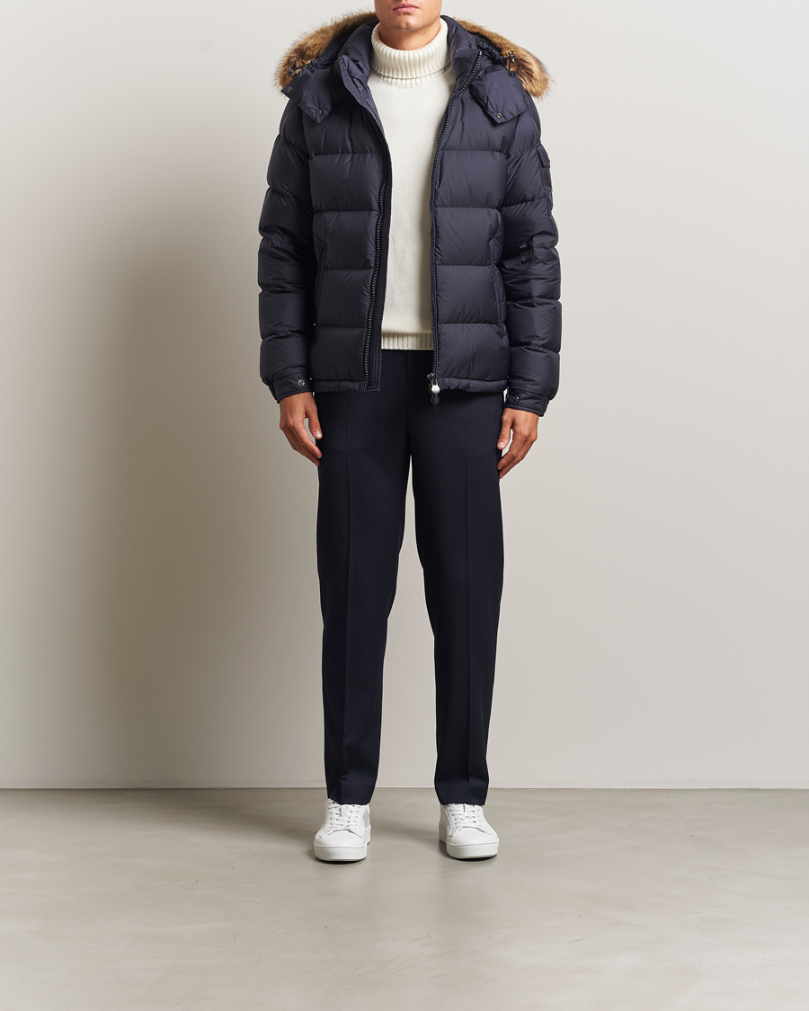 Herr | Jackor | Moncler | Maya Faux Fur Jacket Navy