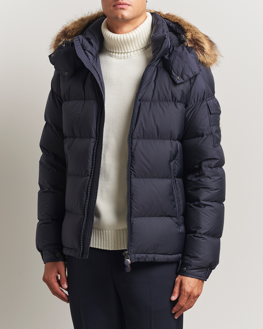 Herr | Jackor | Moncler | Maya Faux Fur Jacket Navy