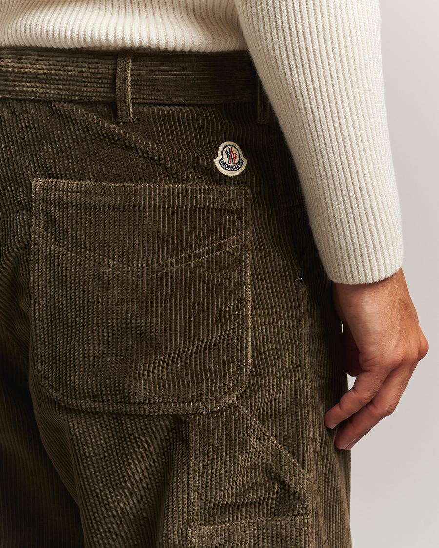 Herr | Byxor | Moncler | Corduroy Drawstring Trousers Military