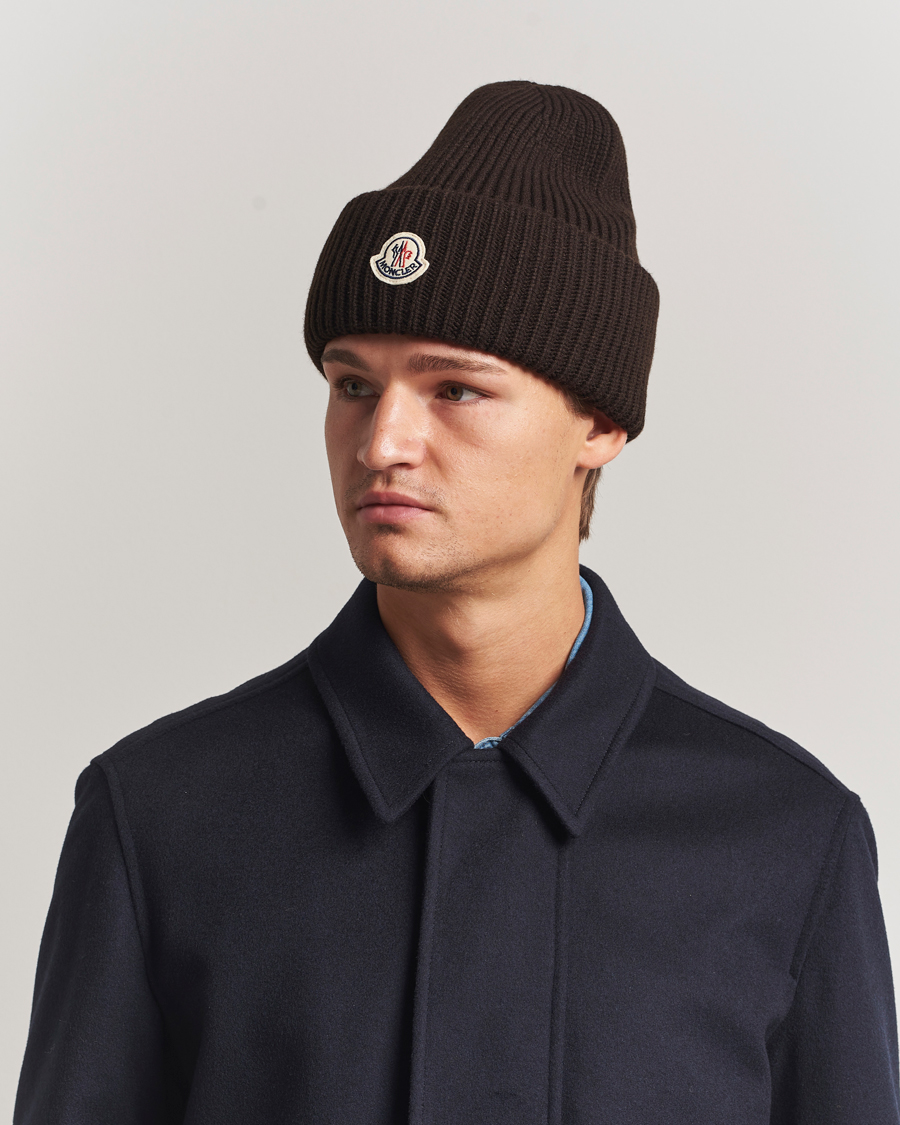 Herr | Mössor | Moncler | Cashmere Beanie Brown