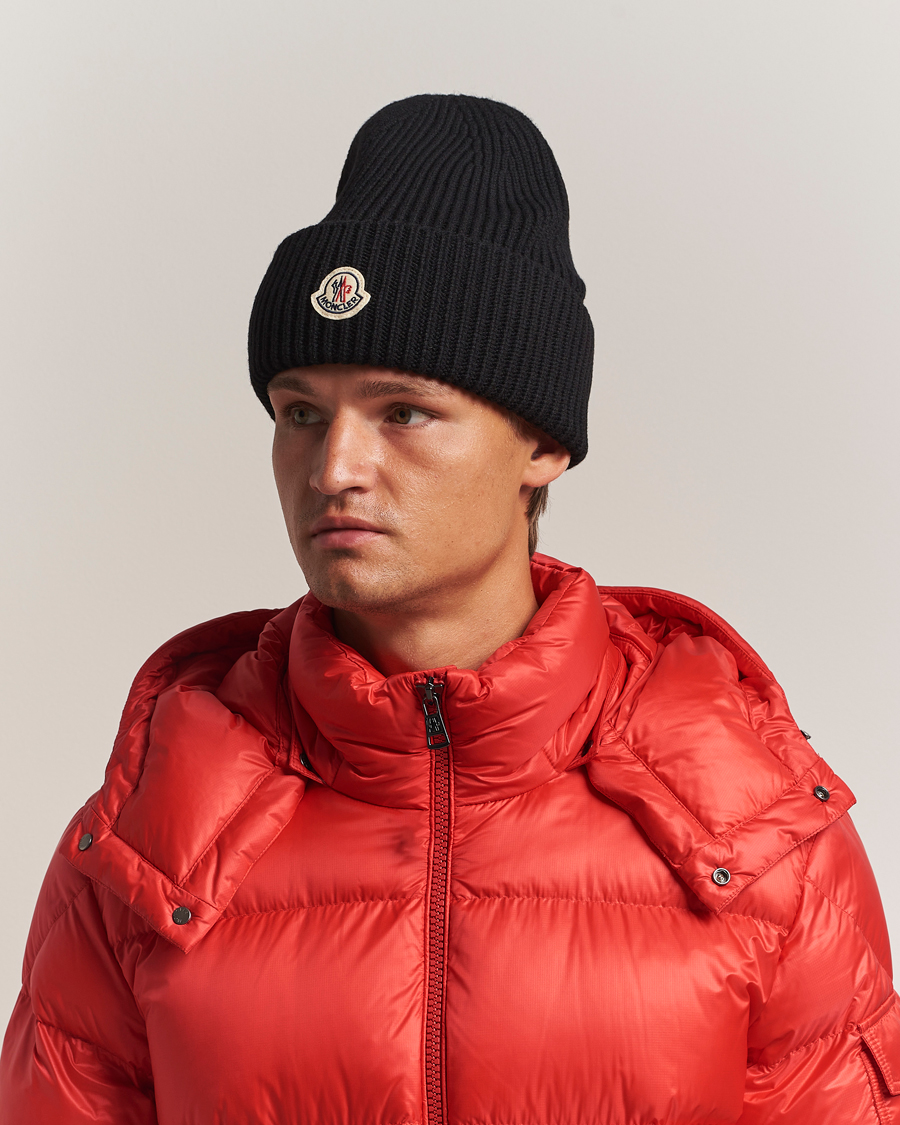 Herr | Moncler Cashmere Beanie Black | Moncler | Cashmere Beanie Black