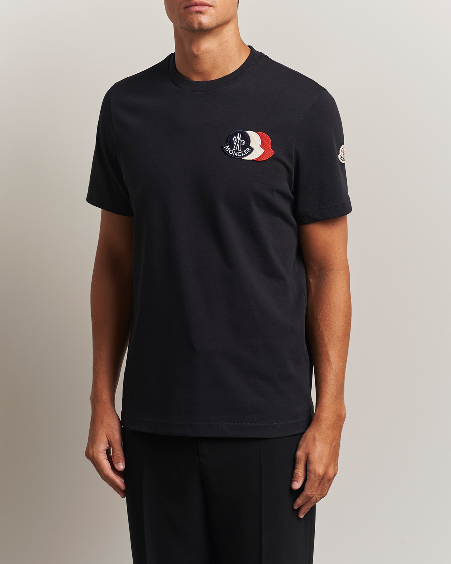 Herr | T-Shirts | Moncler | Patch Logo T-Shirt Navy