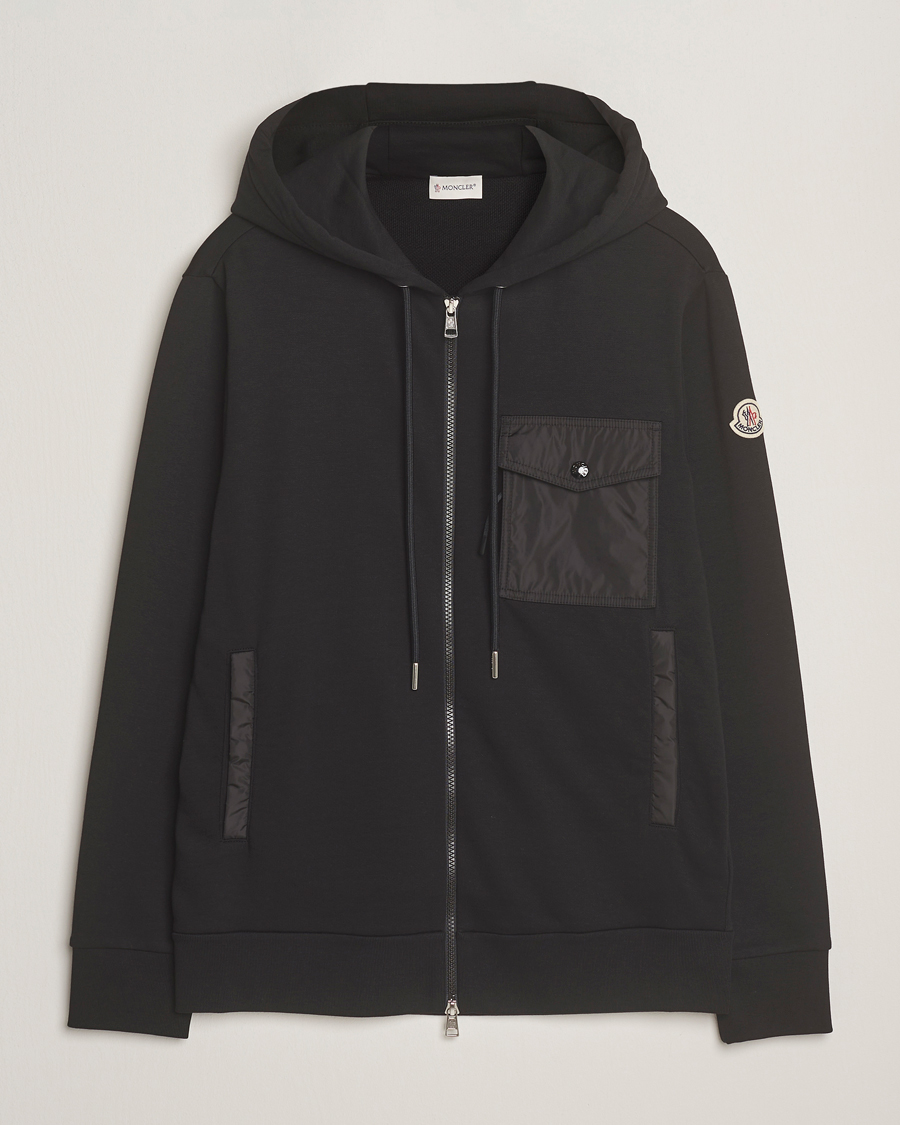Herr | Tröjor | Moncler | Full Zip Hoodie Black