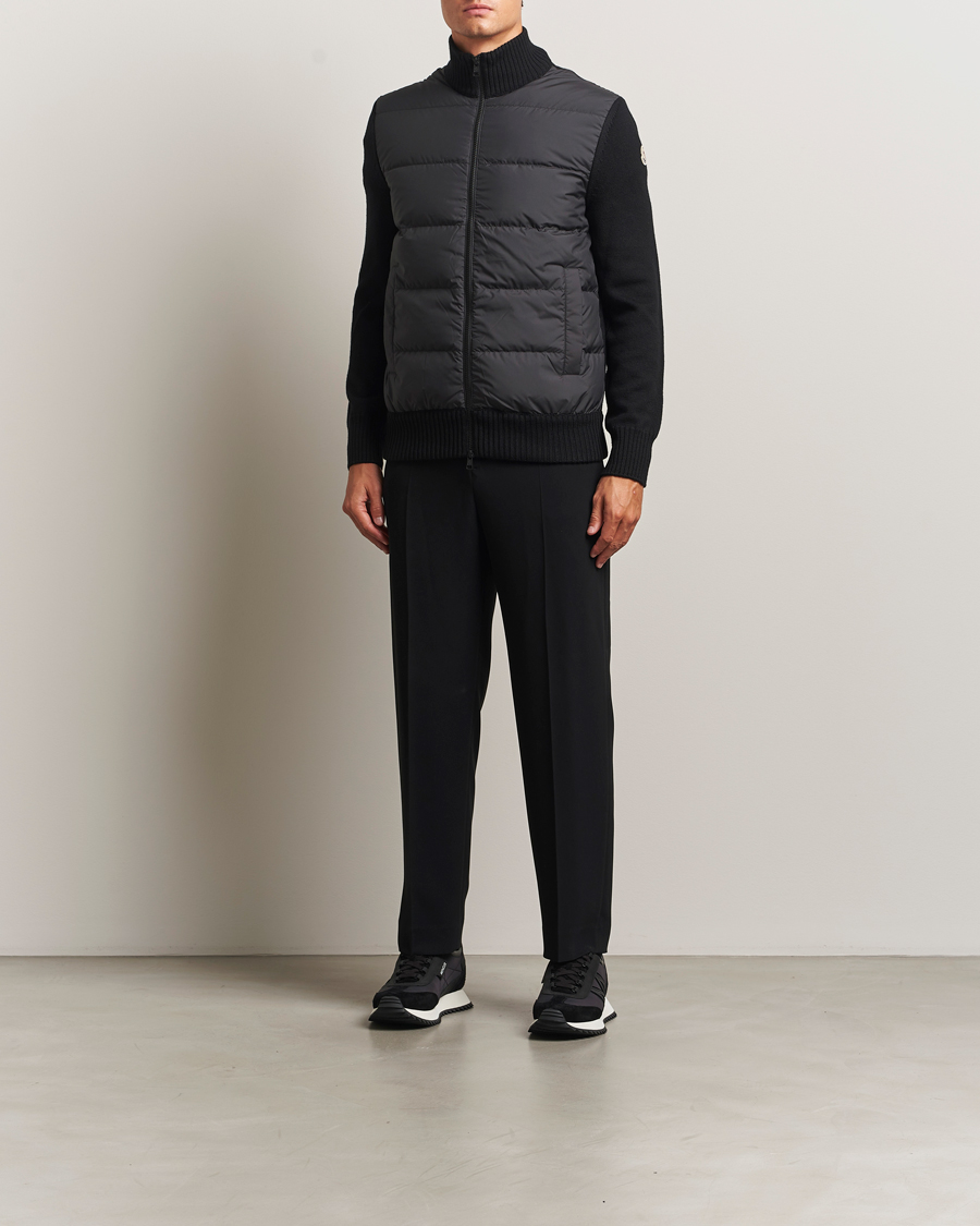 Herr | Tröjor | Moncler | Padded Zip Cardigan Black