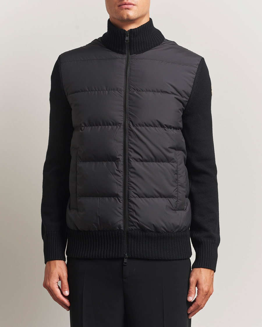 Herr | Tröjor | Moncler | Padded Zip Cardigan Black