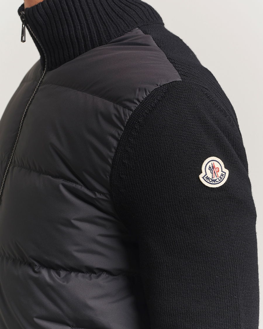 Herr | Tröjor | Moncler | Padded Zip Cardigan Black