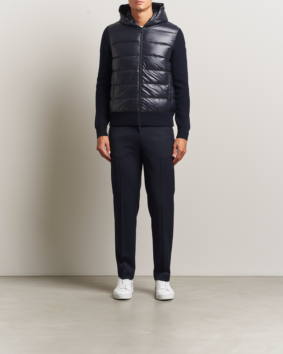 Herr | Tröjor | Moncler | Padded Hooded Cardigan Navy