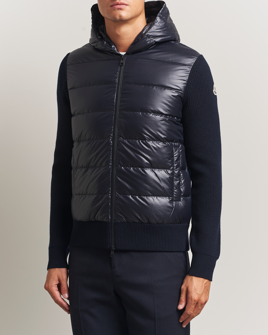 Herr | Tröjor | Moncler | Padded Hooded Cardigan Navy