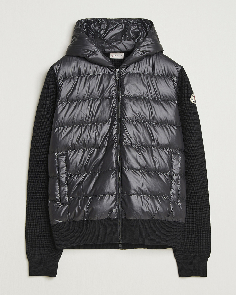 Herr | Tröjor | Moncler | Padded Hooded Cardigan Black