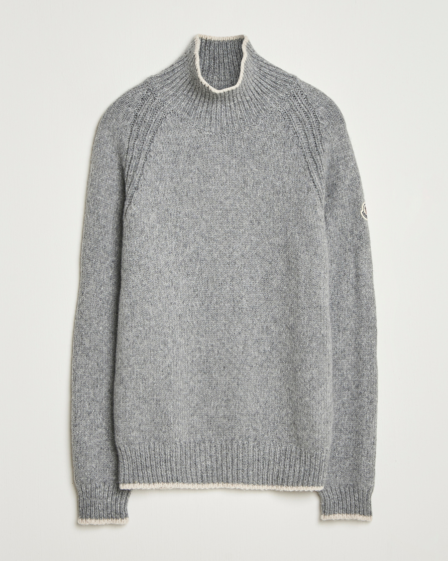 Herr | Tröjor | Moncler | Wool Turtleneck Grey Melange