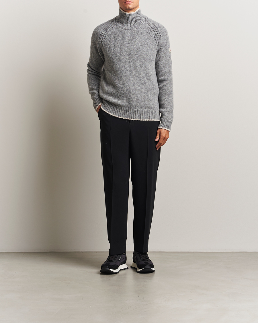 Herr | Tröjor | Moncler | Wool Turtleneck Grey Melange