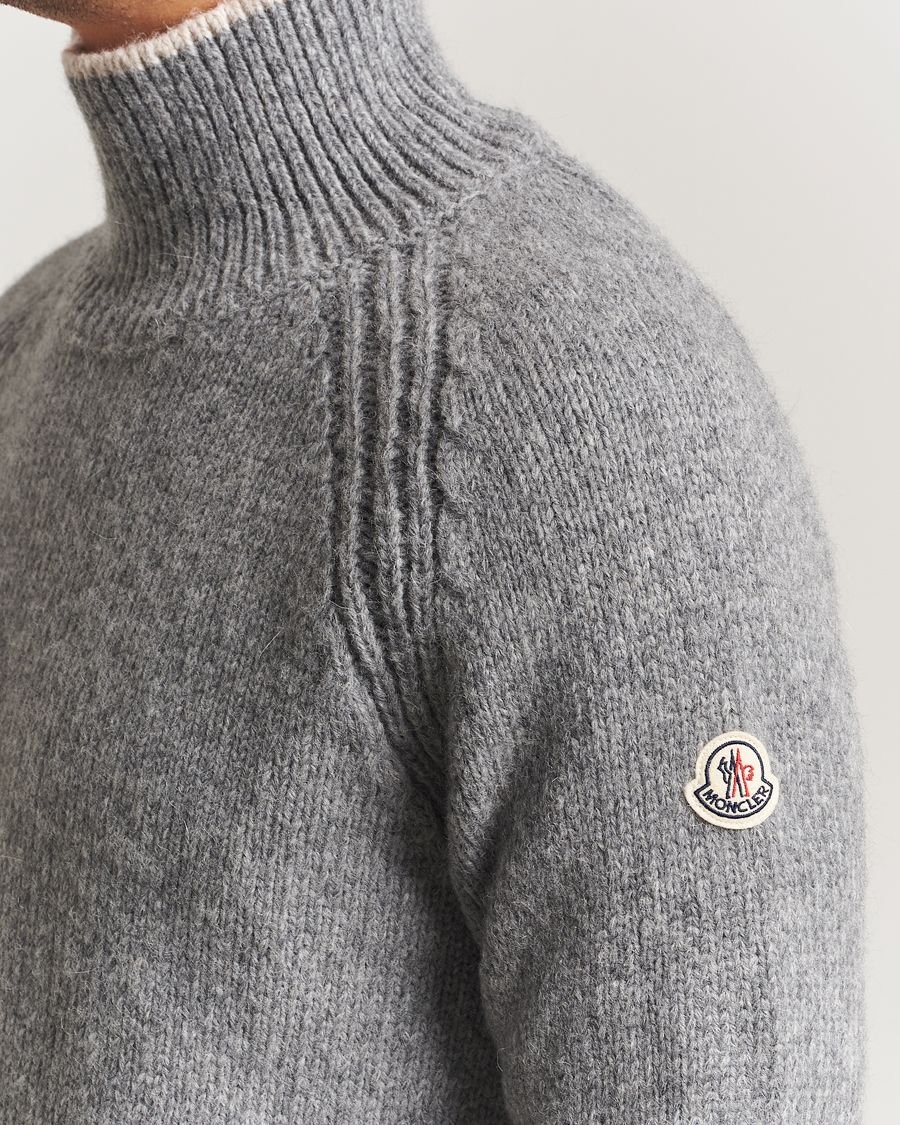 Herr | Tröjor | Moncler | Wool Turtleneck Grey Melange