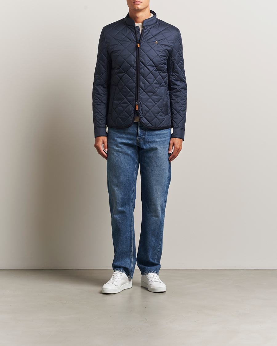 Herr | Jackor | Morris | Teddy Quilted Jacket Old Blue
