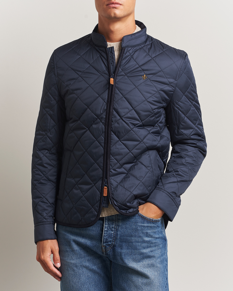Herr | Jackor | Morris | Teddy Quilted Jacket Old Blue