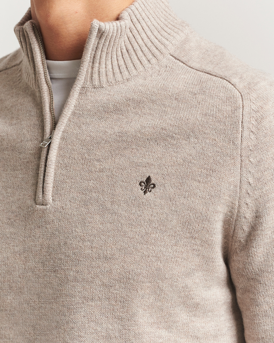 Herr | Tröjor | Morris | Hertford Lambswool Merino Half Zip Khaki