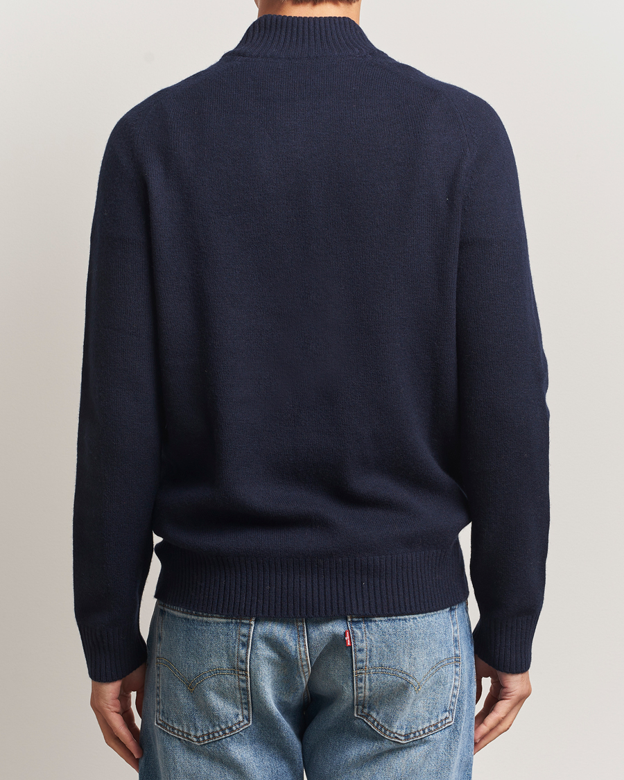 Herr | Tröjor | Morris | Hertford Lambswool Merino Half Zip Navy