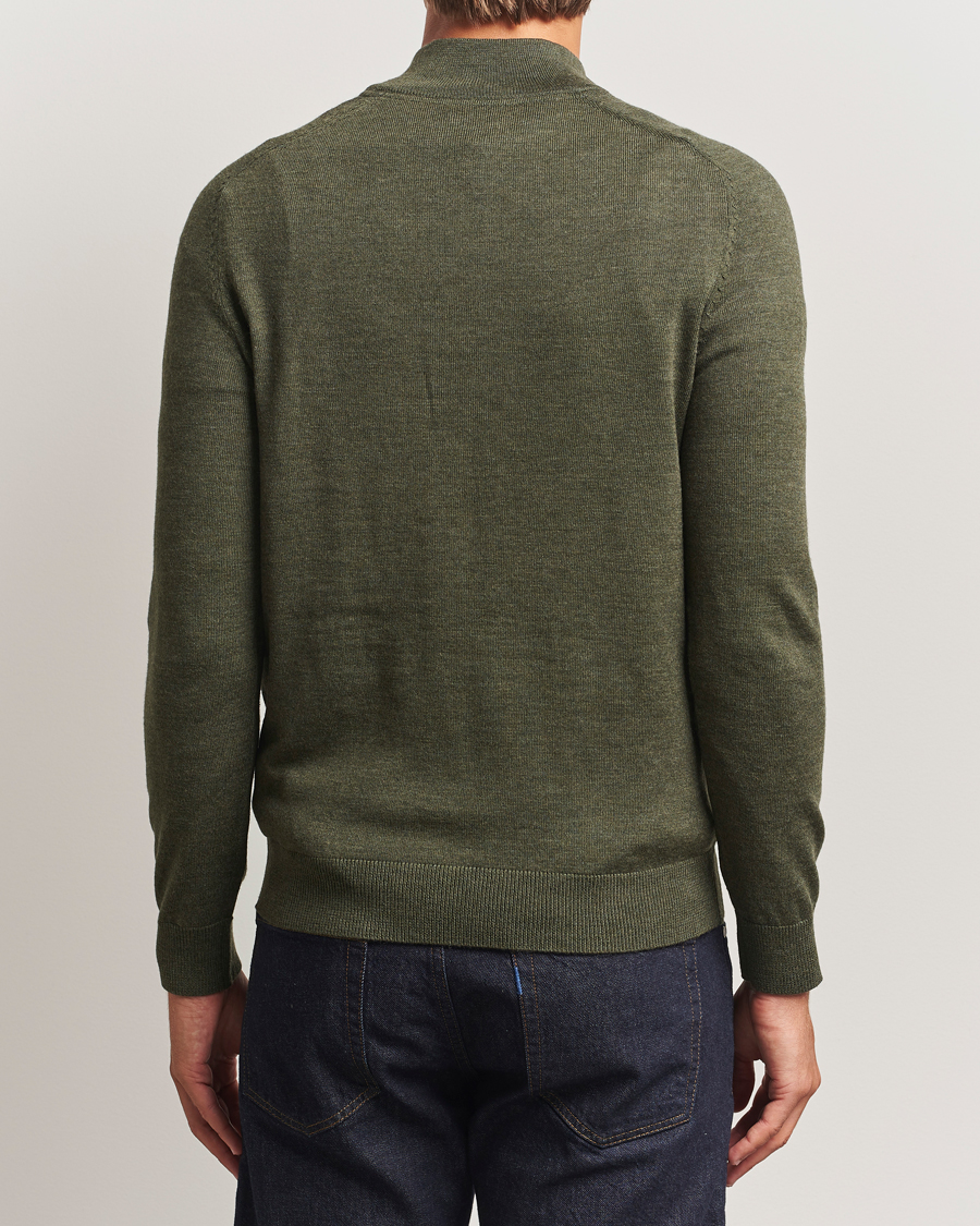 Herr | Tröjor | Morris | John Merino Half Zip Olive