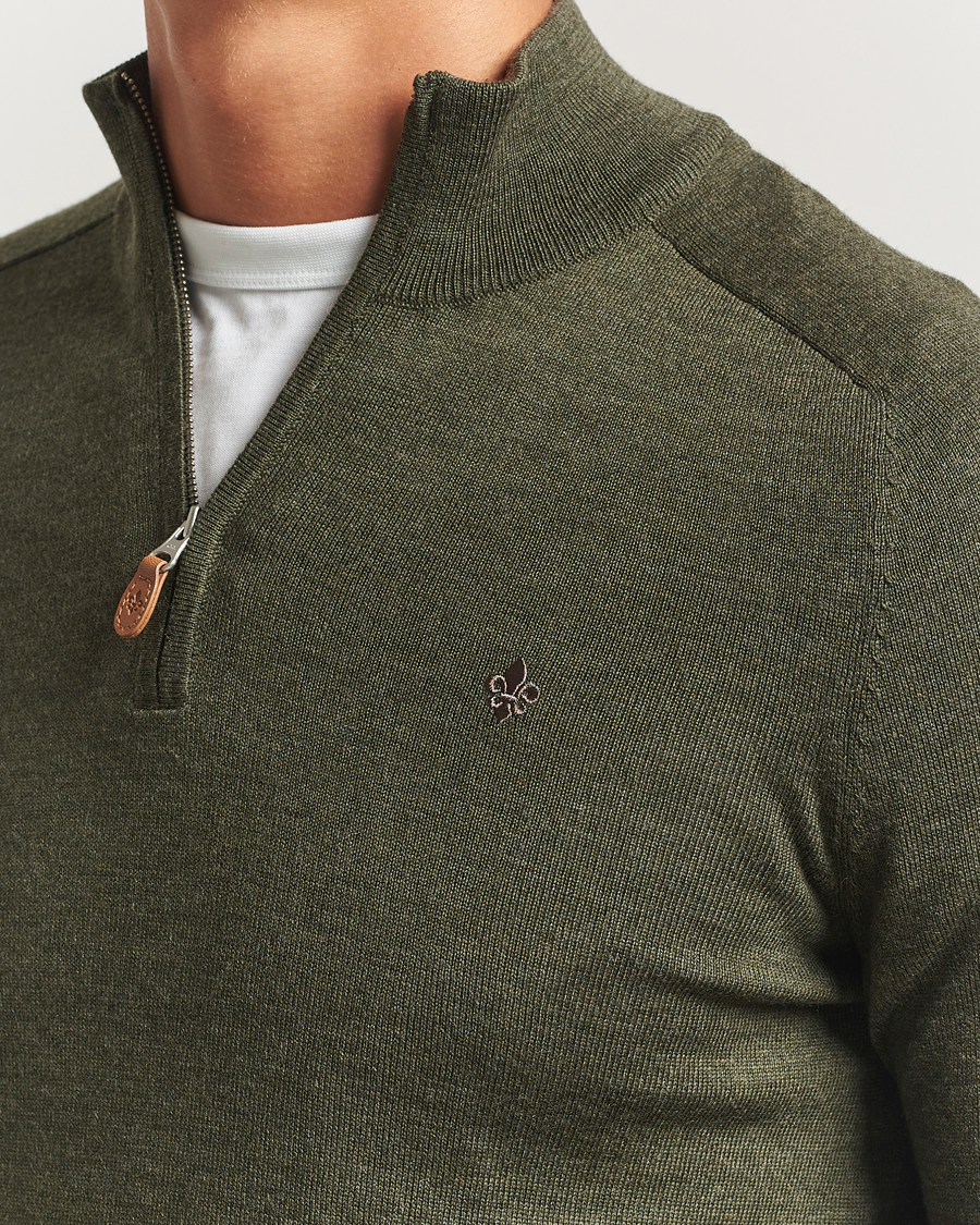 Herr | Tröjor | Morris | John Merino Half Zip Olive