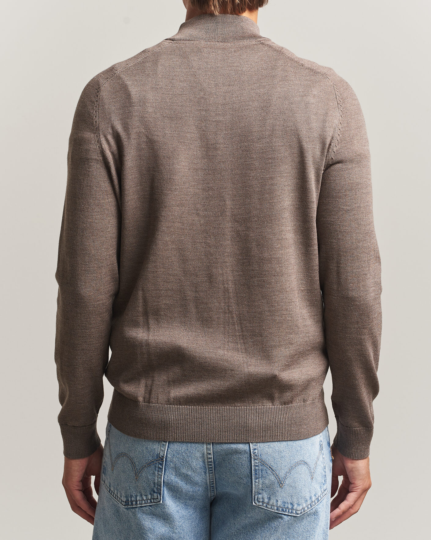 Herr | Tröjor | Morris | John Merino Half Zip Brown