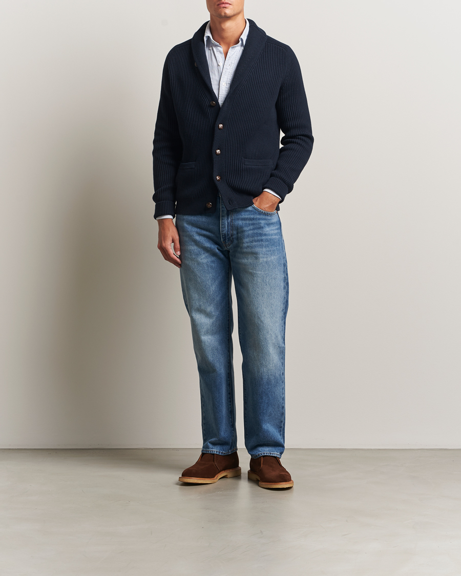 Herr | Tröjor | Morris | Brayden Shawl Cardigan Navy