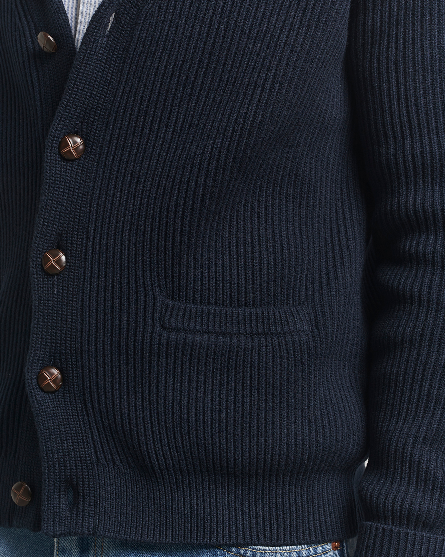 Herr | Tröjor | Morris | Brayden Shawl Cardigan Navy