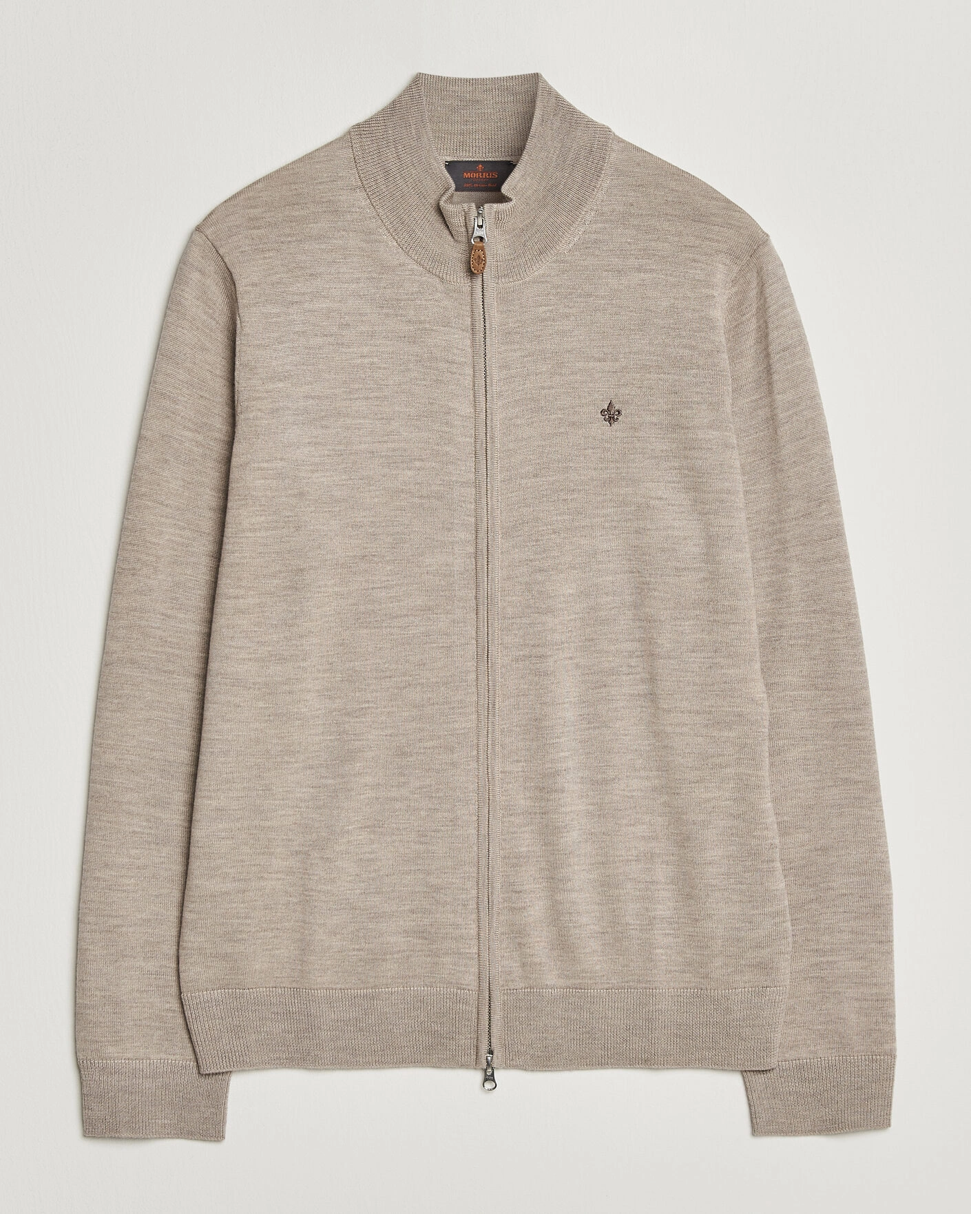Herr | Tröjor | Morris | Merino Full Zip Cardigan Khaki