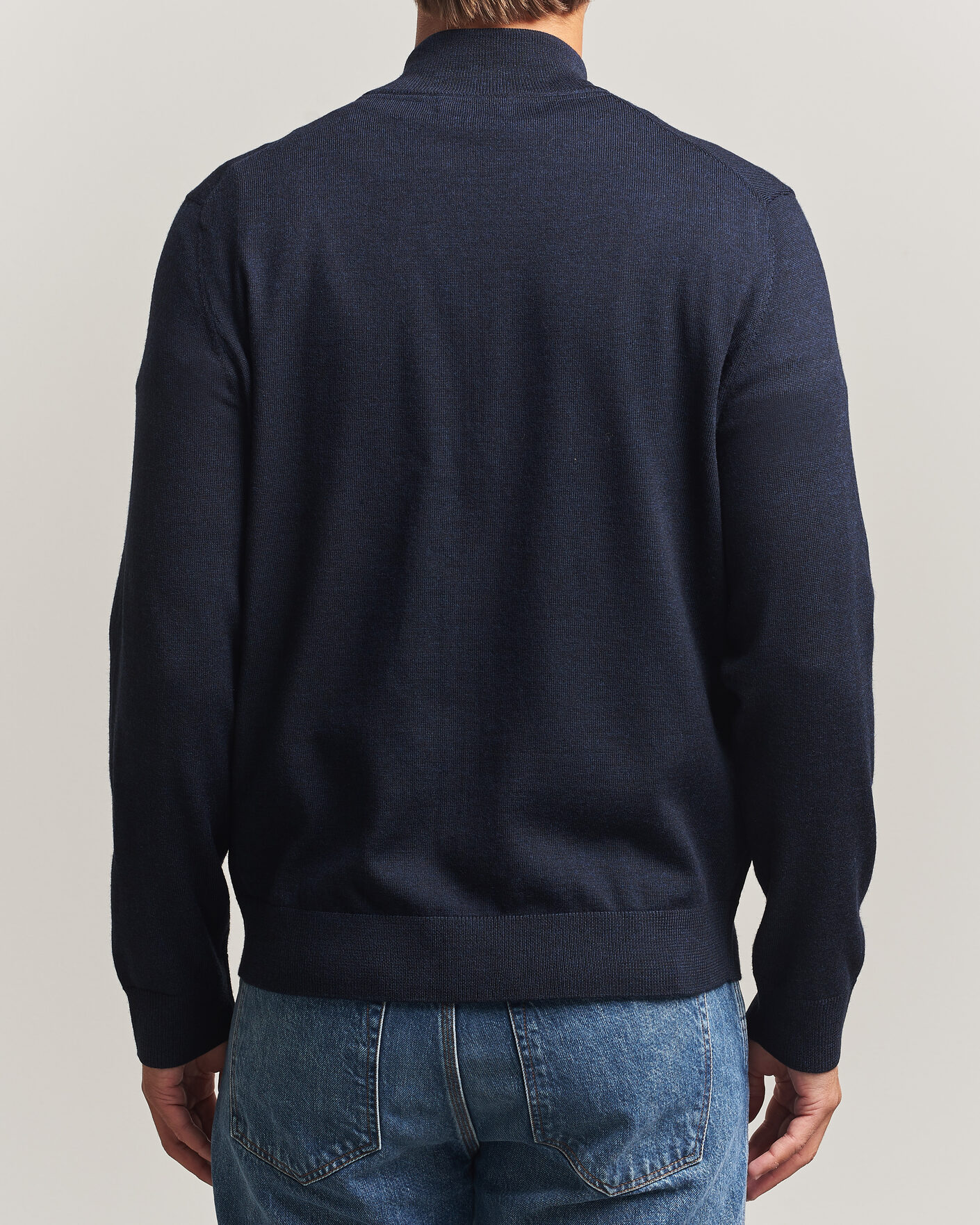 Herr | Tröjor | Morris | Merino Full Zip Cardigan Navy