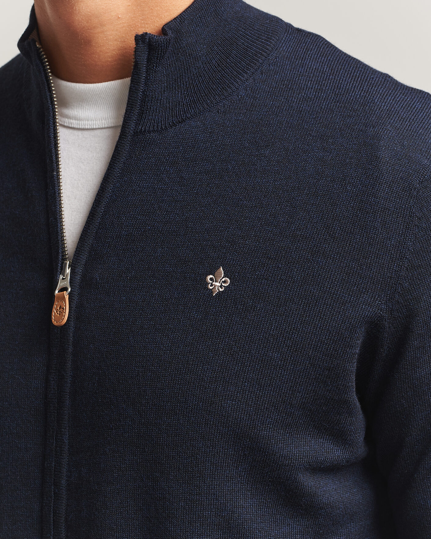 Herr | Tröjor | Morris | Merino Full Zip Cardigan Navy