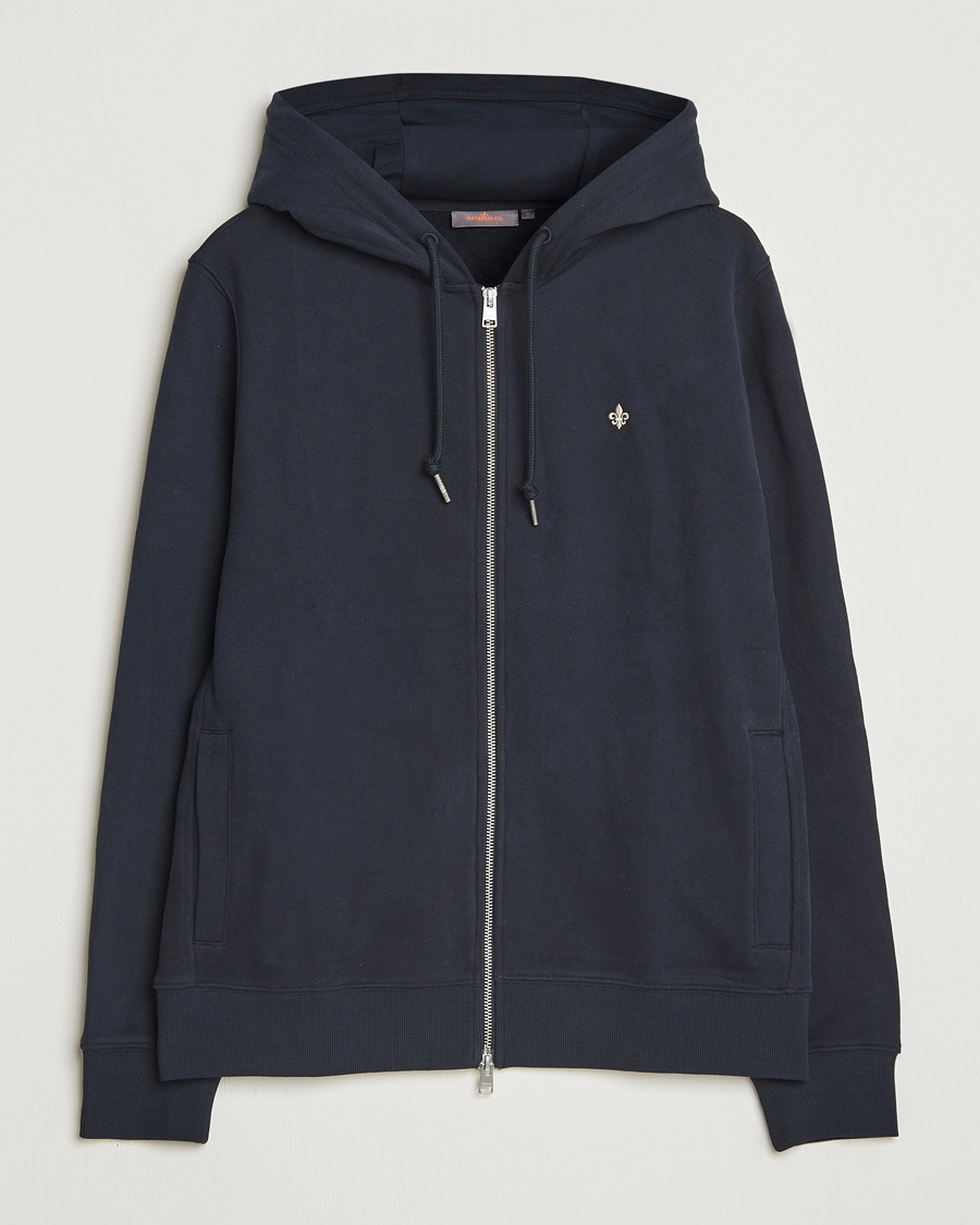 Herr | Tröjor | Morris | Brandon Lily Full Zip Hoodie Old Blue