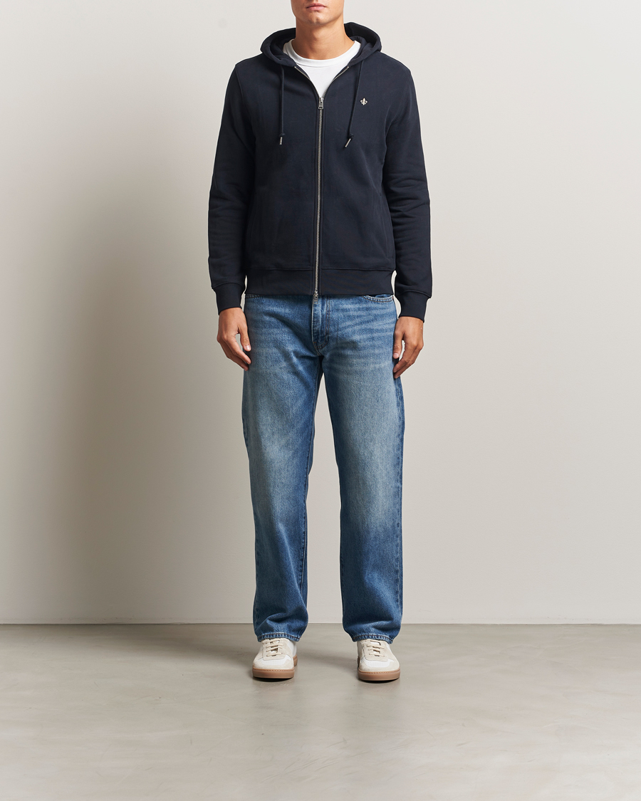 Herr | Tröjor | Morris | Brandon Lily Full Zip Hoodie Old Blue