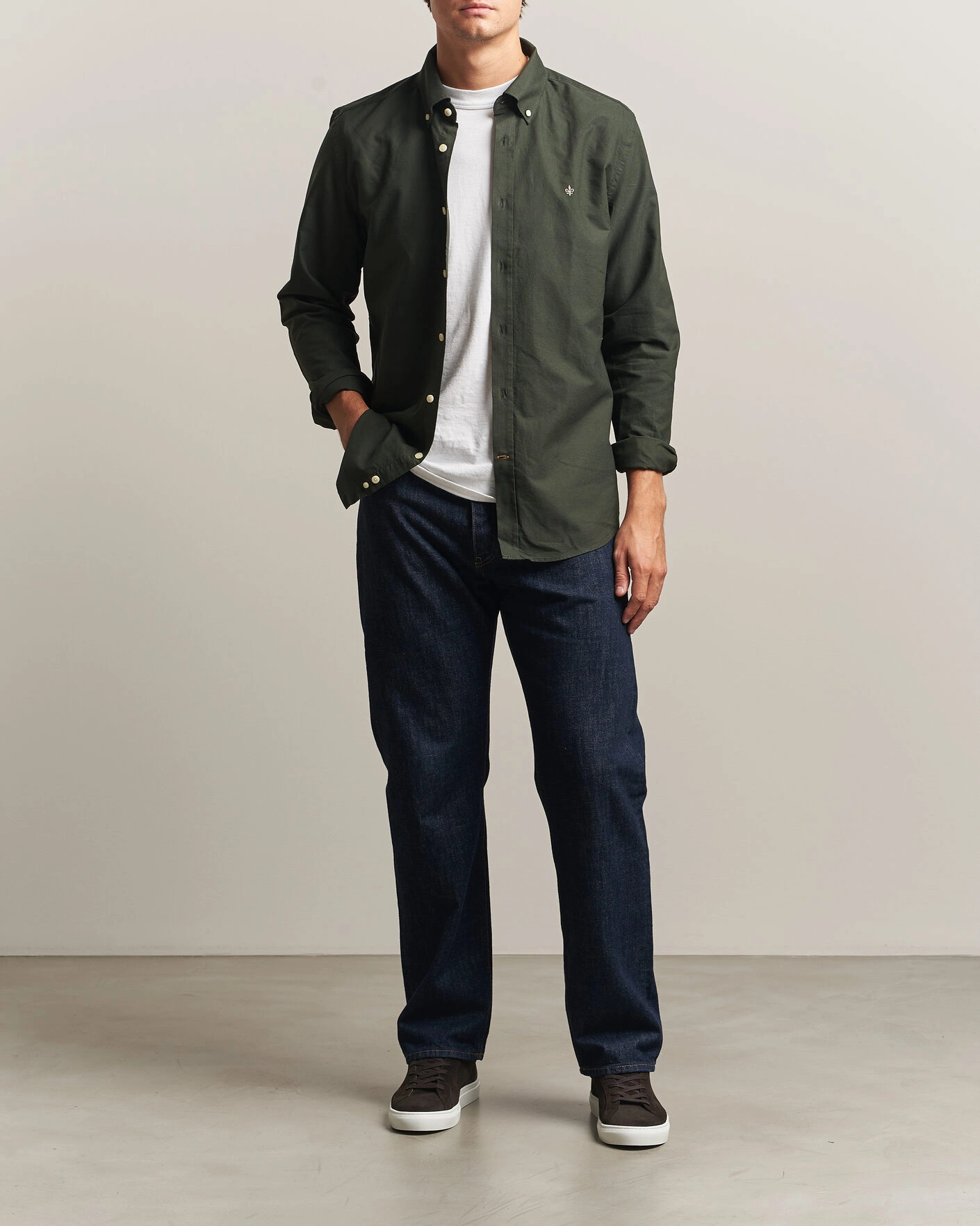Herr | Tröjor | Morris | Douglas Oxford Shirt Olive
