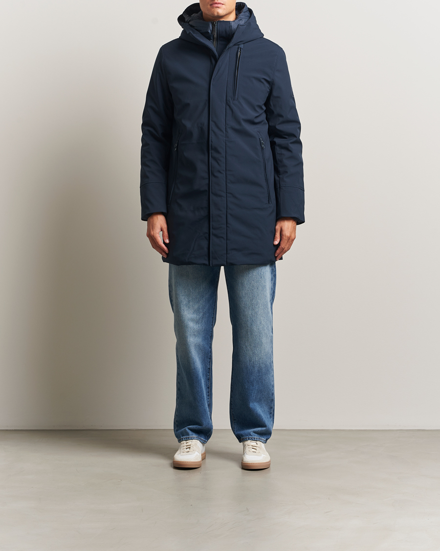 Herr | Jackor | KnowledgeCotton Apparel | Climateshell Padded Jacket Navy
